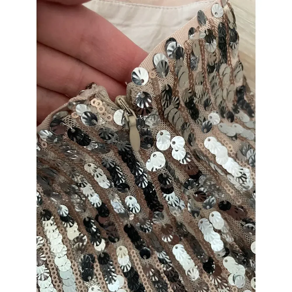 Free People | Faux Wrap Sequin Mini Skirt size 2